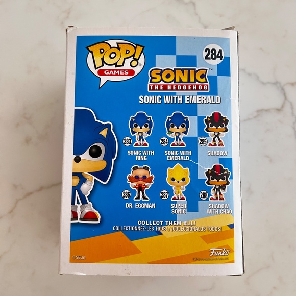 Funko Pop Games: Sonic the Hedgehog - Sonic with Emerald #284 - NIB - Picture 3 of 6